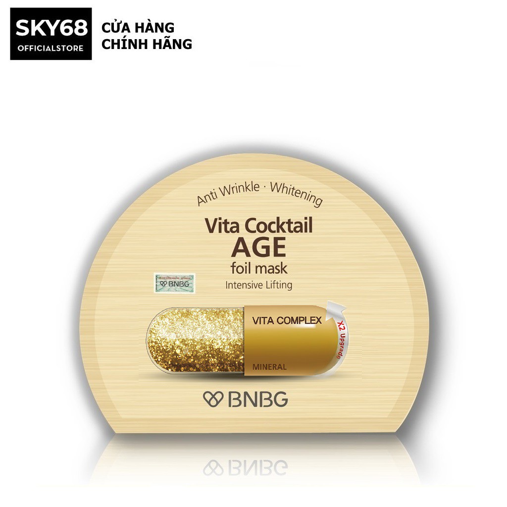 Mặt nạ dưỡng da giúp nâng cơ, chống lão hóa BNBG Vita Cocktail Age Foil Mask - Intensive Lifting 30ml