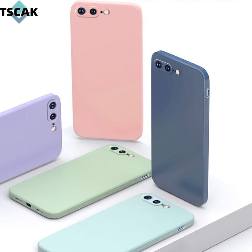 Ốp điện thoại silicon siêu mỏng mềm bảo vệ camera thích hợp cho iPhone 7 8 6 6S Plus 5 5S SE 7p 8p 6s 6sp plus