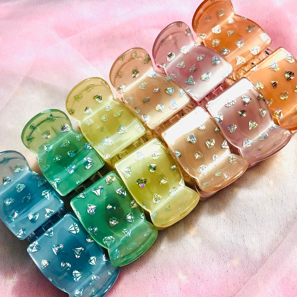 Kẹp tóc càng cua 5 rang kim cương cao cấp