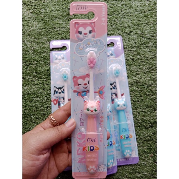Bàn chải đánh răng iOn Neko Hàn Quốc 🌛 lông siêu mềm cao cấp🌛bảo vệ răng miệng cho bé