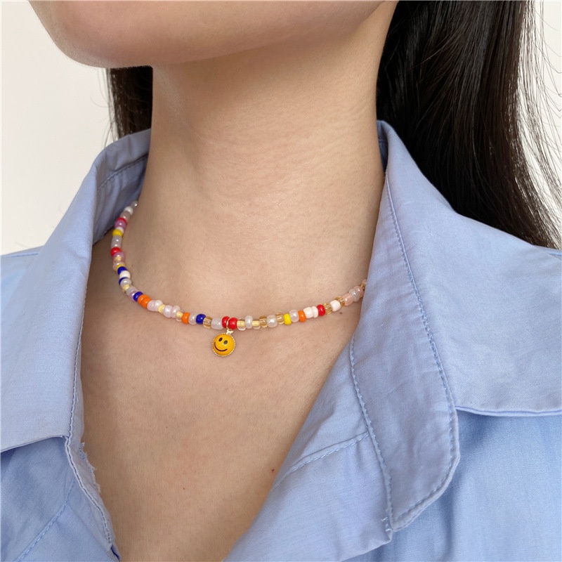 Vòng cổ Mặt Cười Dễ Thương Vui Nhộn Phong Cách Hàn Quốc