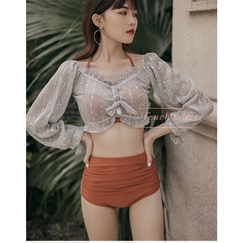 Bikini 4 mảnh kiểu dáng SIÊU MỚI LẠ, tôn dáng, thanh lịch, phù hợp với mọi hoạt động ngoài bãi biển và dưới nước