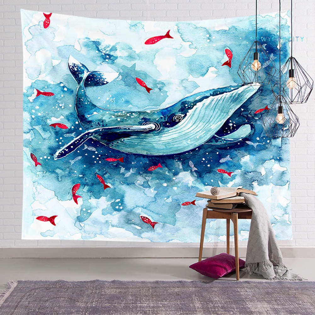 Thảm Treo Tường Trang Trí In Hình Cô Gái Và Động Vật Đáng Yêu Kích Thước 95x73 / 130x150cm