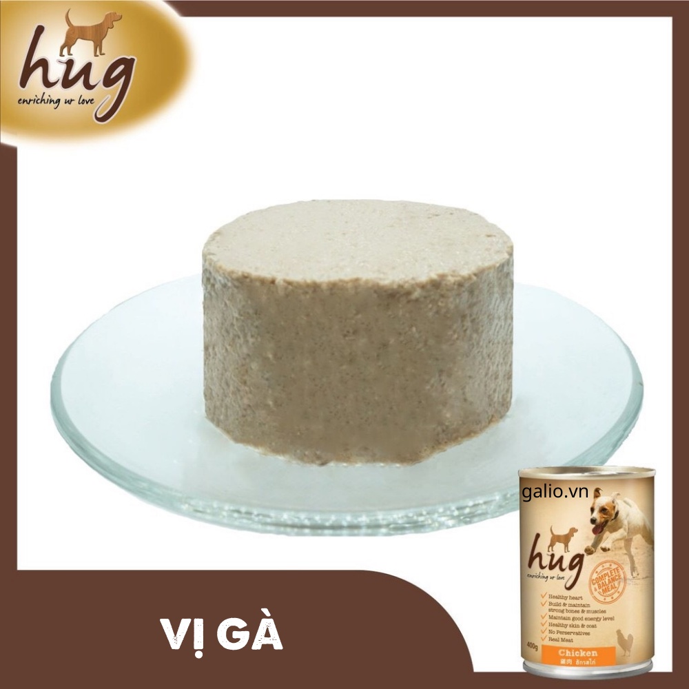 Pate Chó Hug Enriching Ur Love vị Gà, lon 400g [All Stages]