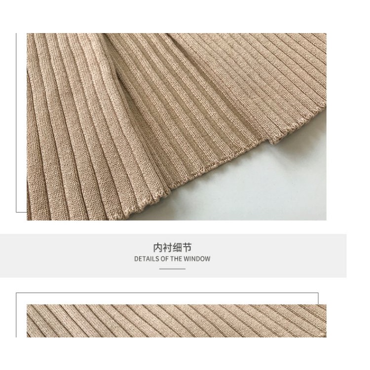 DUNEA Váy dệt kim dáng dài thiết kế xẻ tà hở lưng phong cách gợi cảm cho nữ