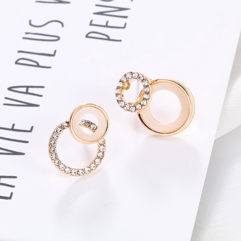 Bông Tai Mạ Bạc 925 Kiểu Hình Học Xinh Xắn Thời Trang