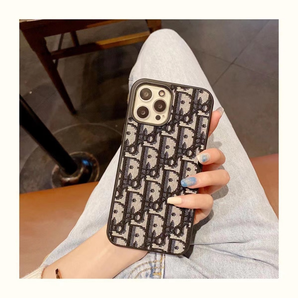 Ốp Điện Thoại Da Thêu Họa Tiết Cho iphone 14 14promax 14pro 13 pro max 13mini 12 pro max 11 x 6sp 7 8 plus xr xs max