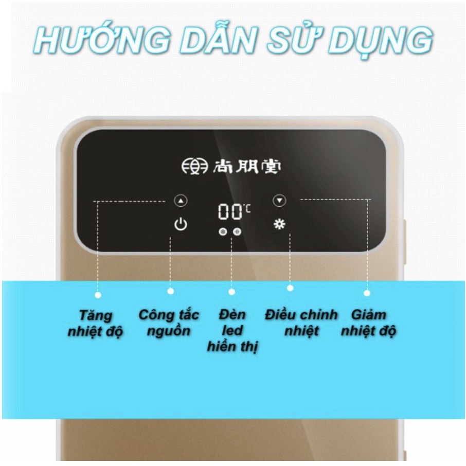 Tủ lạnh mini 20L có màn hình LCD điều chỉnh nhiệt độ nóng lạnh - HanruiOffical