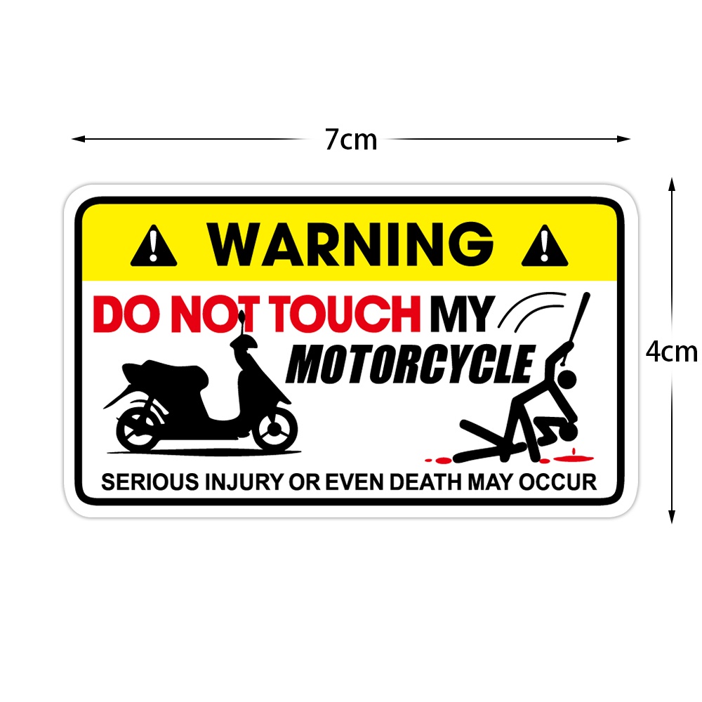 “Đừng chạm vào xe máy của tôi” Hình dán cảnh báo &quot;Đừng chạm vào xe máy của tôi&quot; Motocross Xe tay ga Xe đạp Decal phản quang Đối với YAMAHA