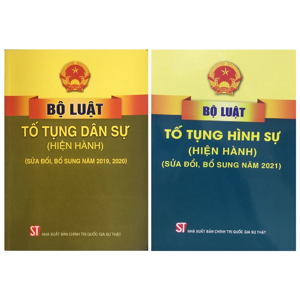 Combo Sách Bộ Luật Tố Tụng Dân Sự   Và Bộ luật Tố tụng Hình Sự Hiện Hành