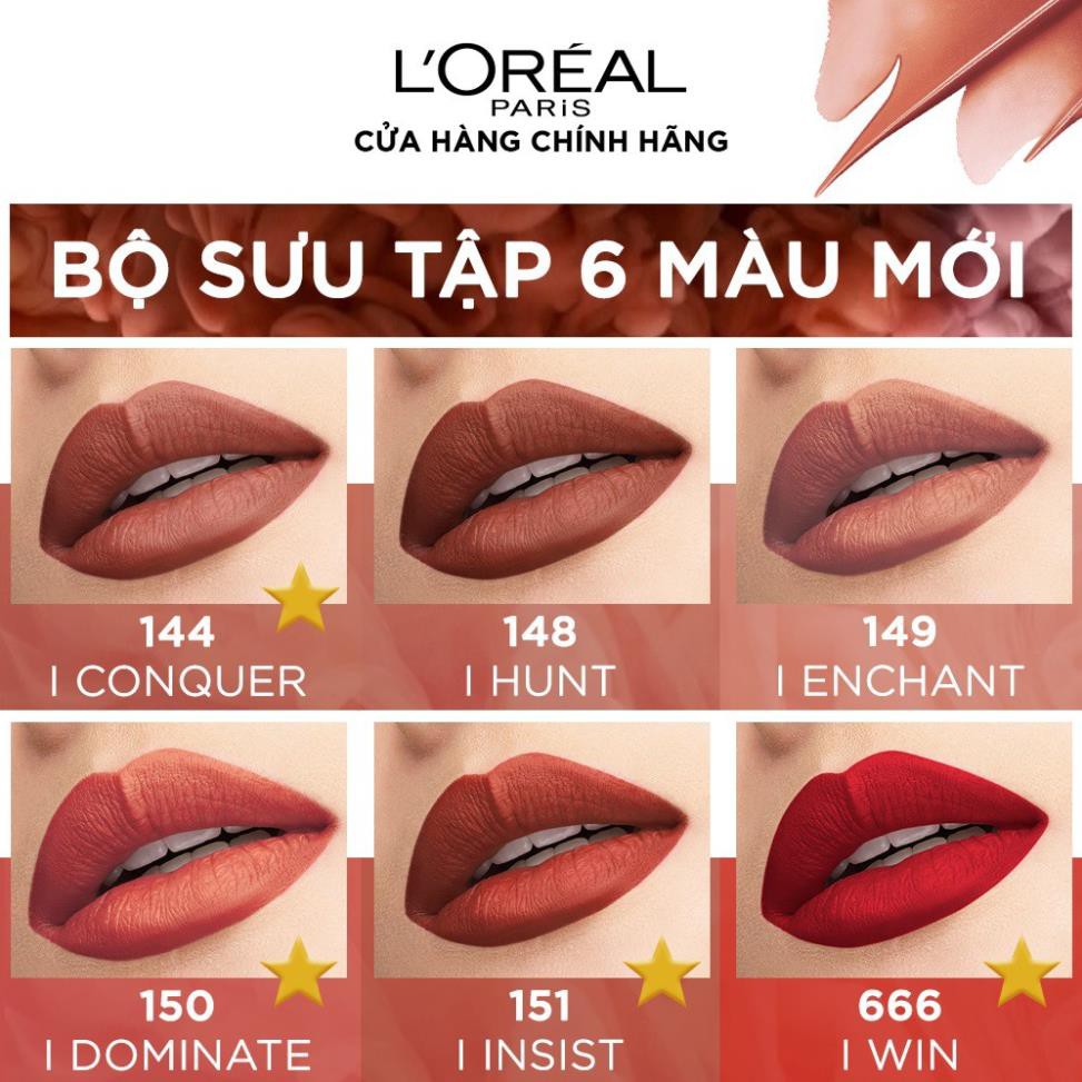 L'Oréal Paris Rouge Signature Lippenfarbe – Extra Mattes Finish, Langanhaltend, Leichte Formel, Farbe 138 Assured