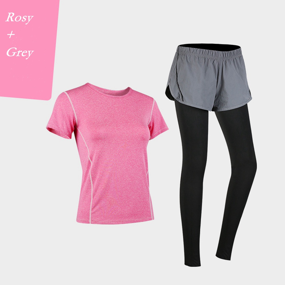 Bộ Trang Phục Thể Thao 2 Mảnh Áo Thun Tay Dài Quần Dài Và Khô Ráo Cho Nữ Tập Yoga/Chạy Bộ Plus Size