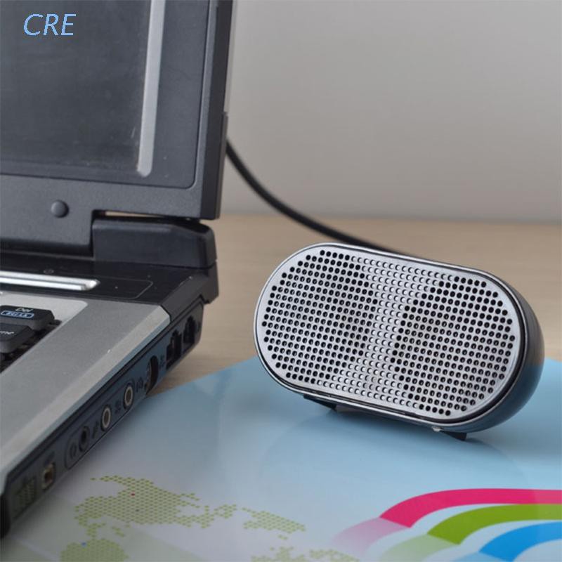 CRE  USB Speaker Portable Loudspeaker Powered Stereo Multimedia Speaker for Notebook Laptop PC(Black)