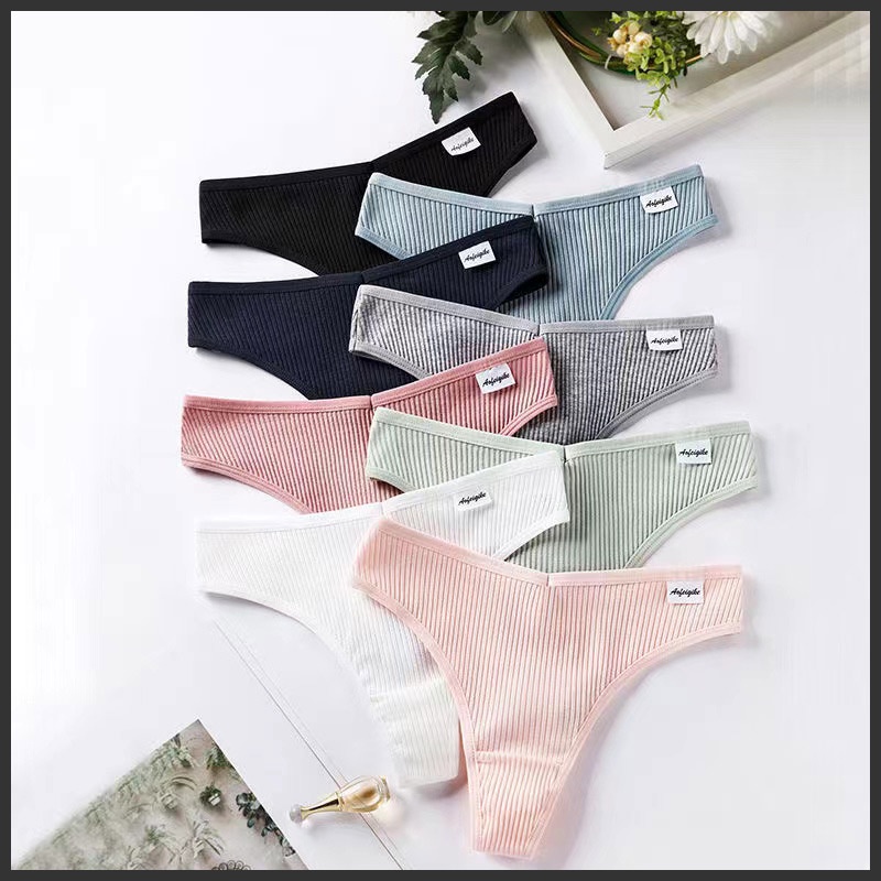 AOFEIQIKE AOFEIQIKE Set 3 Quần Lót Cotton Lưng Thấp Quyến Rũ Cho Nữ