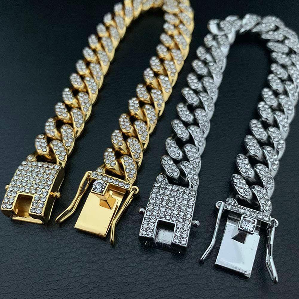Vòng Cổ Bản Lớn Phong Cách Rock Đường Phố Thời Trang Unisex|Dây Chuyền Đính Đá Zircon Dày Dặn Thời Trang