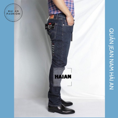 Quần jean nam ⚡ 𝗛𝗮̀𝗻𝗴 𝗰𝗮𝗼 𝗰𝗮̂́𝗽 ⚡ Quần bò đẹp ống đứng, chất co giãn thoải mái, màu xanh đá, trẻ trung, năng đ | BigBuy360 - bigbuy360.vn