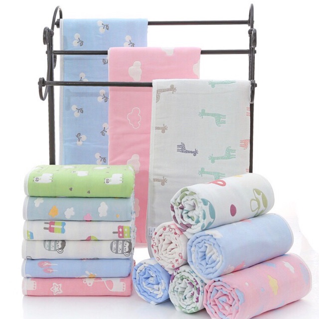 KHĂN XÔ 6 LỚP 100% COTTON - KT80*80cm