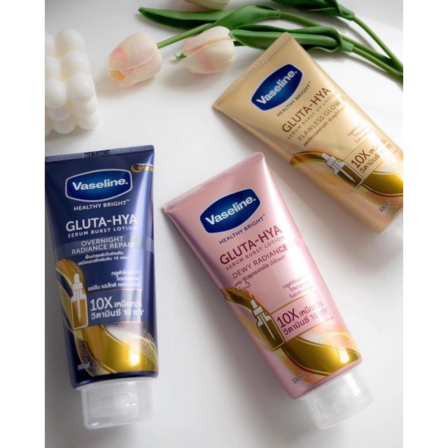 Sữa Dưỡng Thể Trắng Da Vaseline Healthy Bright Gluta HYA Serum 10X Thái Lan 300ml