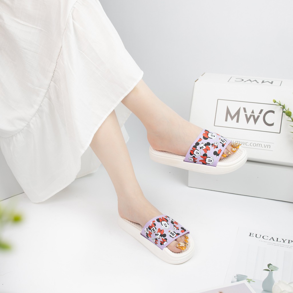 DÉP NỮ THỜI TRANG MWC - DÉP NỮ QUAI NGANG - DÉP NỮ HỌA TIẾT CHUỘT MICKEY SIÊU XINH SIÊU HOT NUDE- 3342