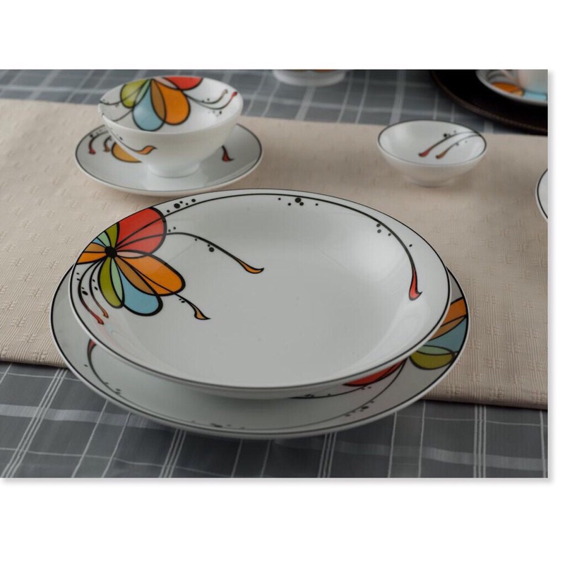 Bộ Chén Dĩa Sứ Cao Cấp Minh Long 9 sản phẩm Họa Tiết Bóng Bay đẹp, sang trọng phù hợp gia đình, đãi khách, tặng quà