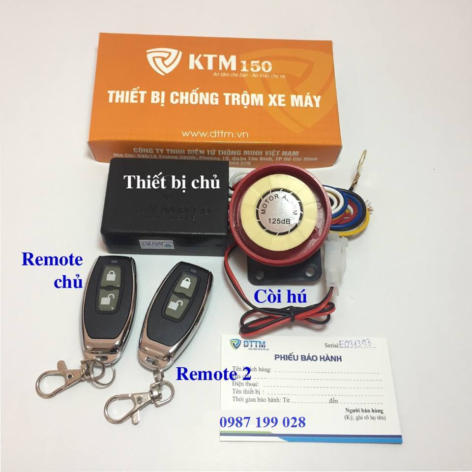 Bộ khoá chống trộm xe máy Remote KTM150