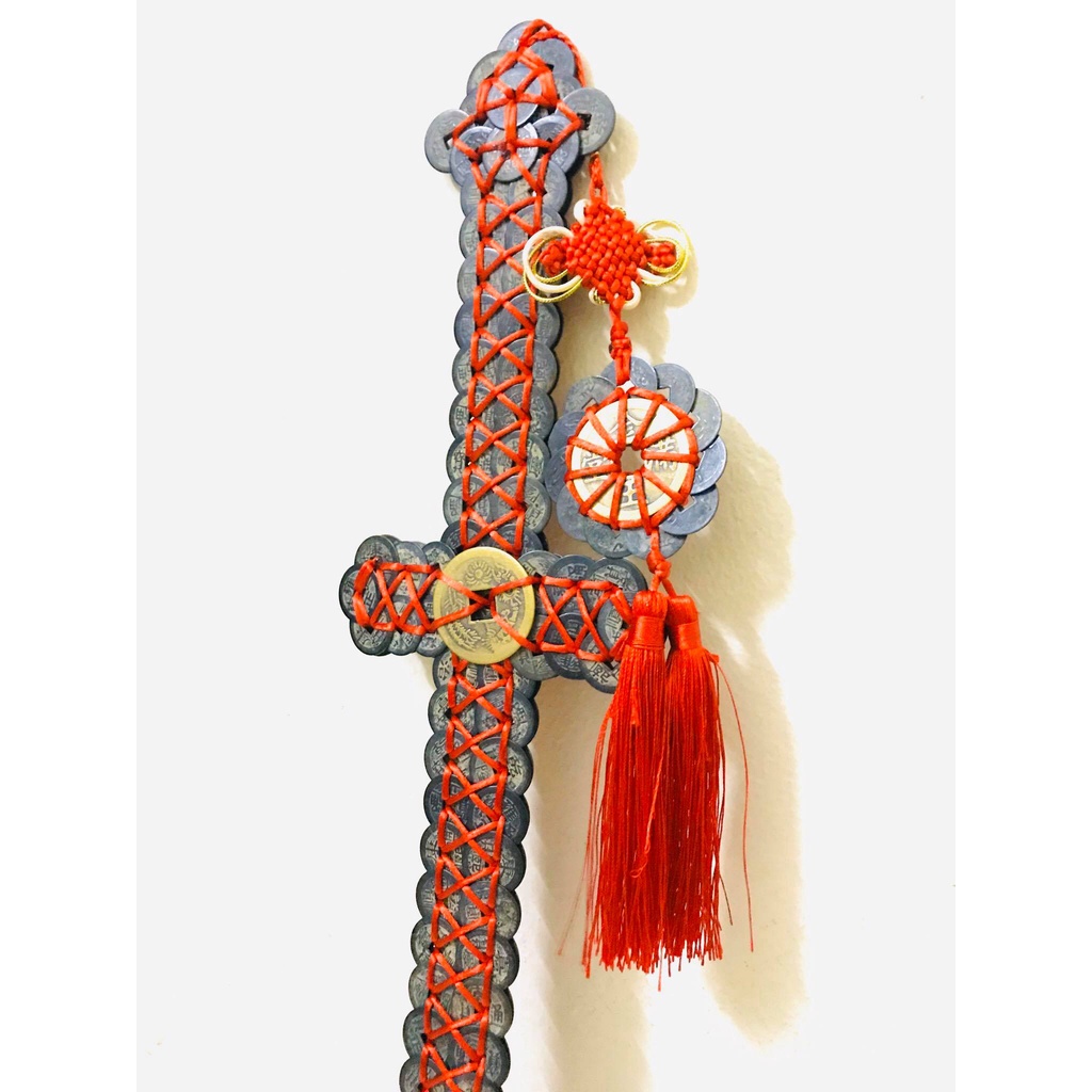 Thất tinh kim tiền bằng đồng dài 75cm