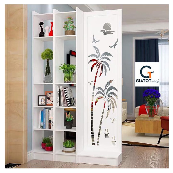 Vách ngăn liền 2 kệ hình cây dừa độc đáo GTS338