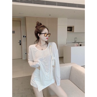 Áo lưới dài tay rộng rãi mùa hè chống nắng đi biển