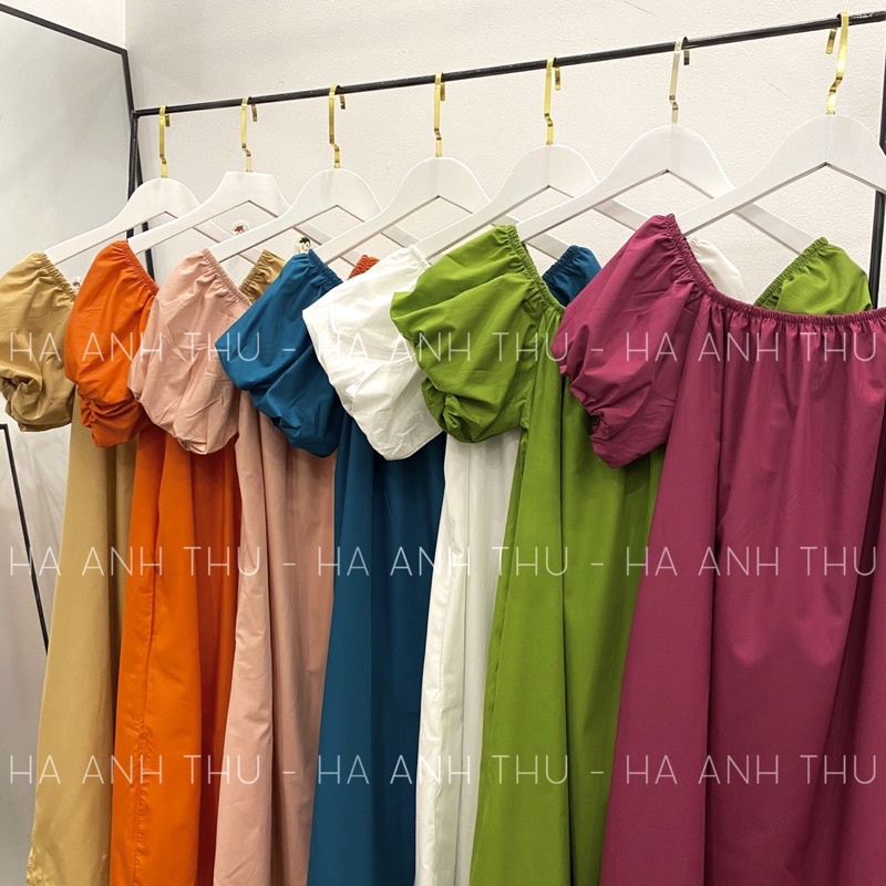 Váy Tay Bồng Trễ Vai Tay Bồng Thiết Kế