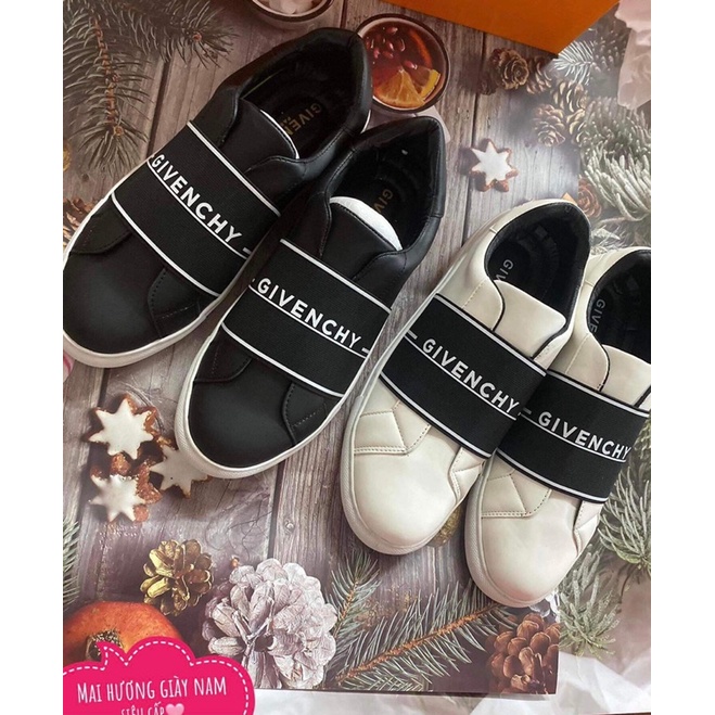 Giày givechy nam quai ngang , Giày lười slipon givechy siêu cấp bản đẹp kèm hộp