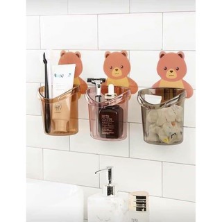 Cốc đựng bàn chải hình gấu set 2 cái