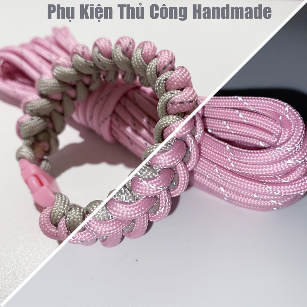 Dây dù paracord 550lbs sinh tồn 4mm phản quang 5m