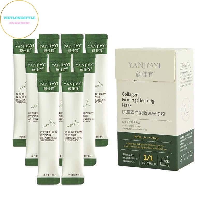 Mặt Nạ Ngủ Thạch Nội Địa Trung Mask Collagen Giúp Nâng Cơ Căng Bóng Da Mặt