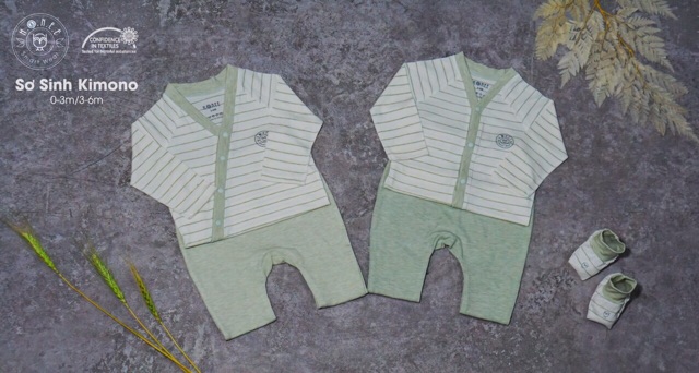 HRNEE - Bộ dài cài thằng kimono petit