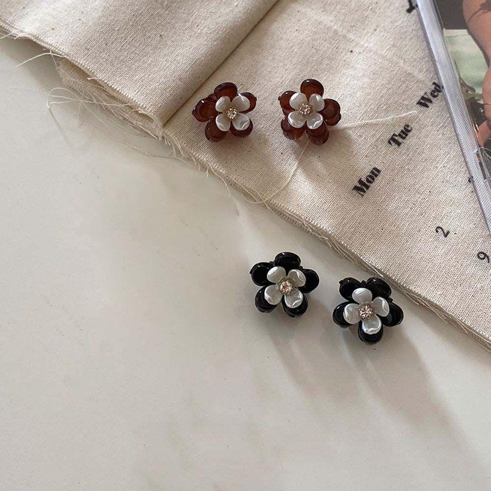 NICKOLAS Kẹp Tóc Càng Cua Đính Hoa Vỏ Sò Phong Cách Retro Sang Trọng Cho Nữ