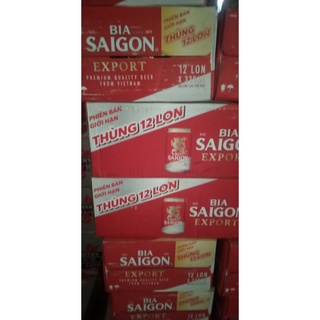 Thanh lý 29 lon bia sài gòn export 330ml hsd 18/11/2022