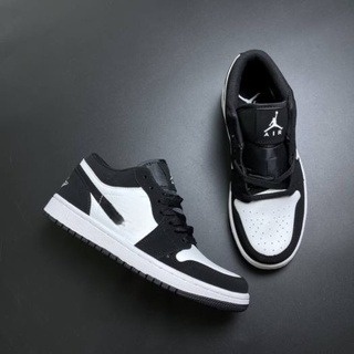 Giày thể thao sneaker AIR JORDAN 1 LOW PANDA Thấp Cổ đen trắng chất da mềm mịn thời trang đi chơi
