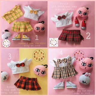Outfit doll: Set váy cho doll 15/20cm có sẳn