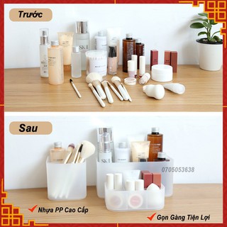 Kệ Đựng Mỹ Phẩm Mini Để Bàn Jiashi Nhựa PP 2 Màu Tiện Dụng, Trang Trí Nhà Cửa