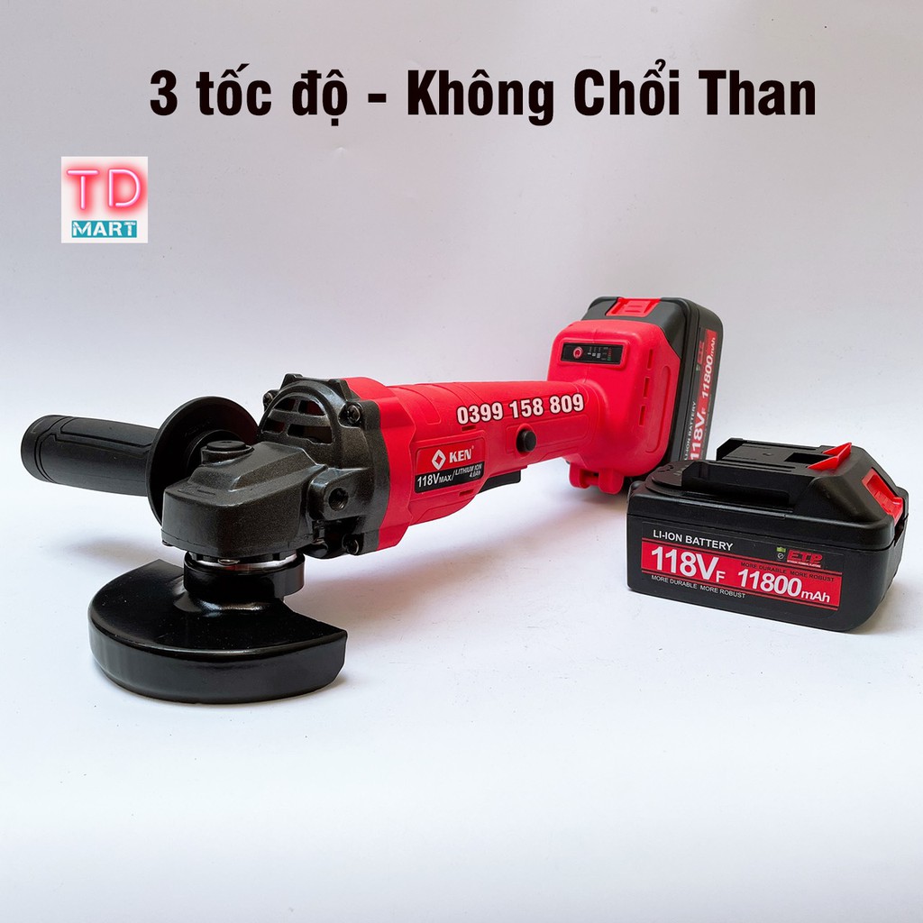 Máy Mài Dùng Pin 118V KEN Không chổi than 2 Pin