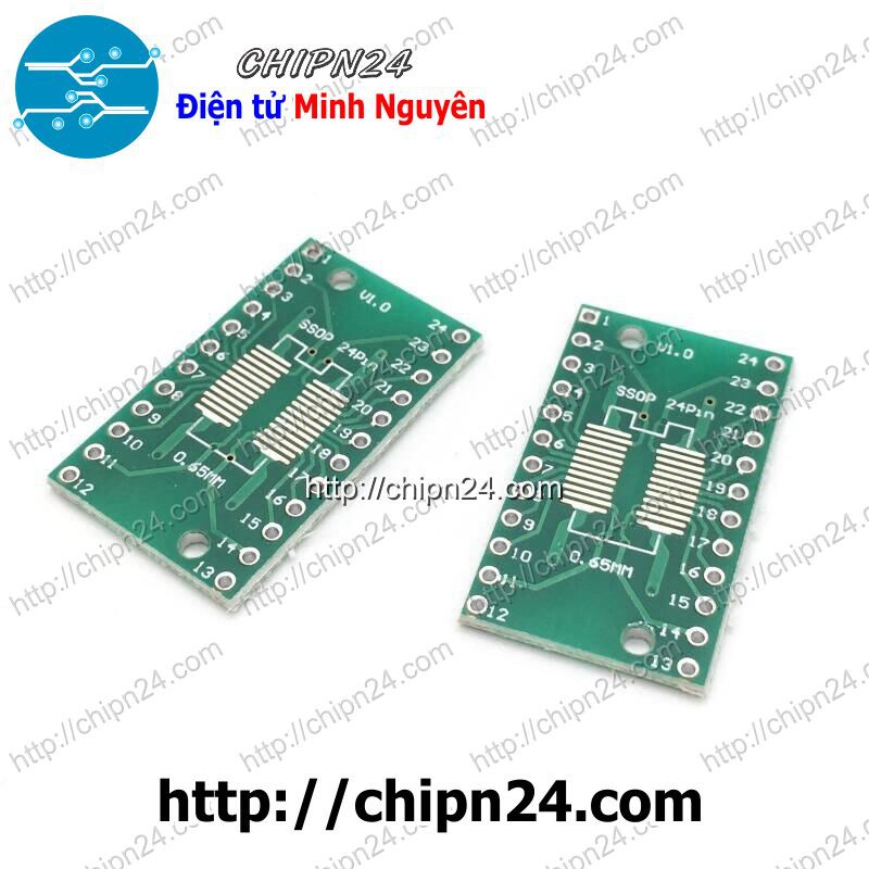 [1 CÁI] Đế chuyển SOP24 SSOP24 sang DIP24 (PCB chuyển, Mạch chuyển)