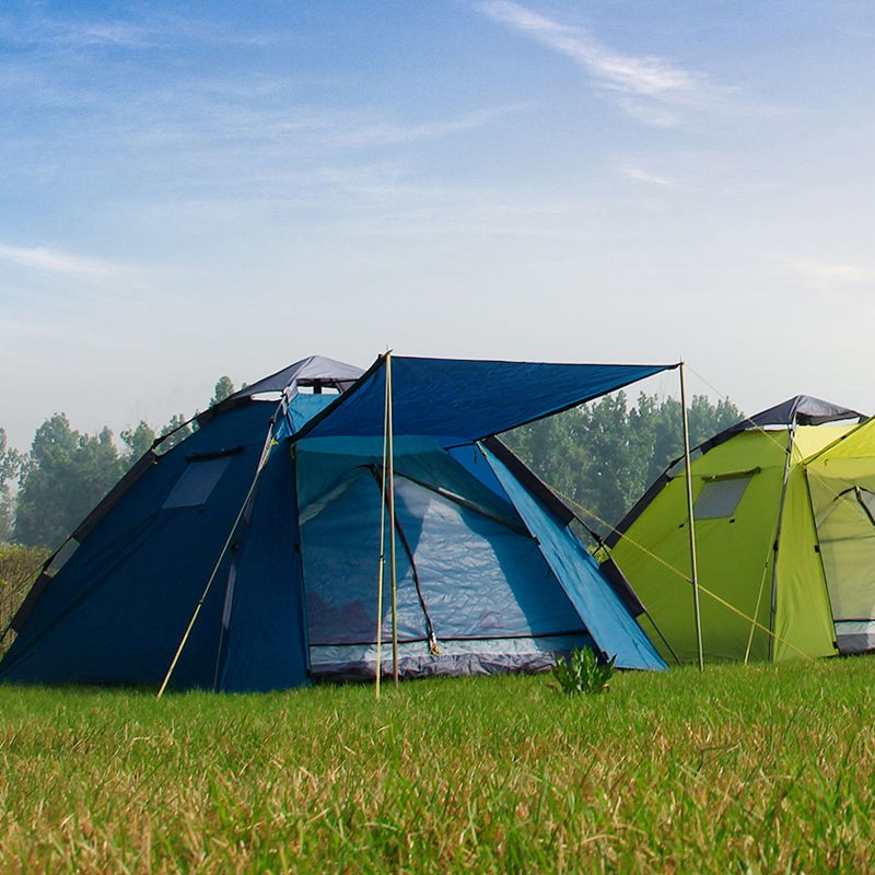 Lều KingCamp ngoài trời 3-4 người hợp kim nhôm mở nhanh tự động cắm trại hai lớp cho gia đình