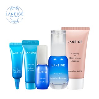 Bộ sản phẩm dưỡng ẩm dành cho da khô và da thường Laneige Water Bank Moisture