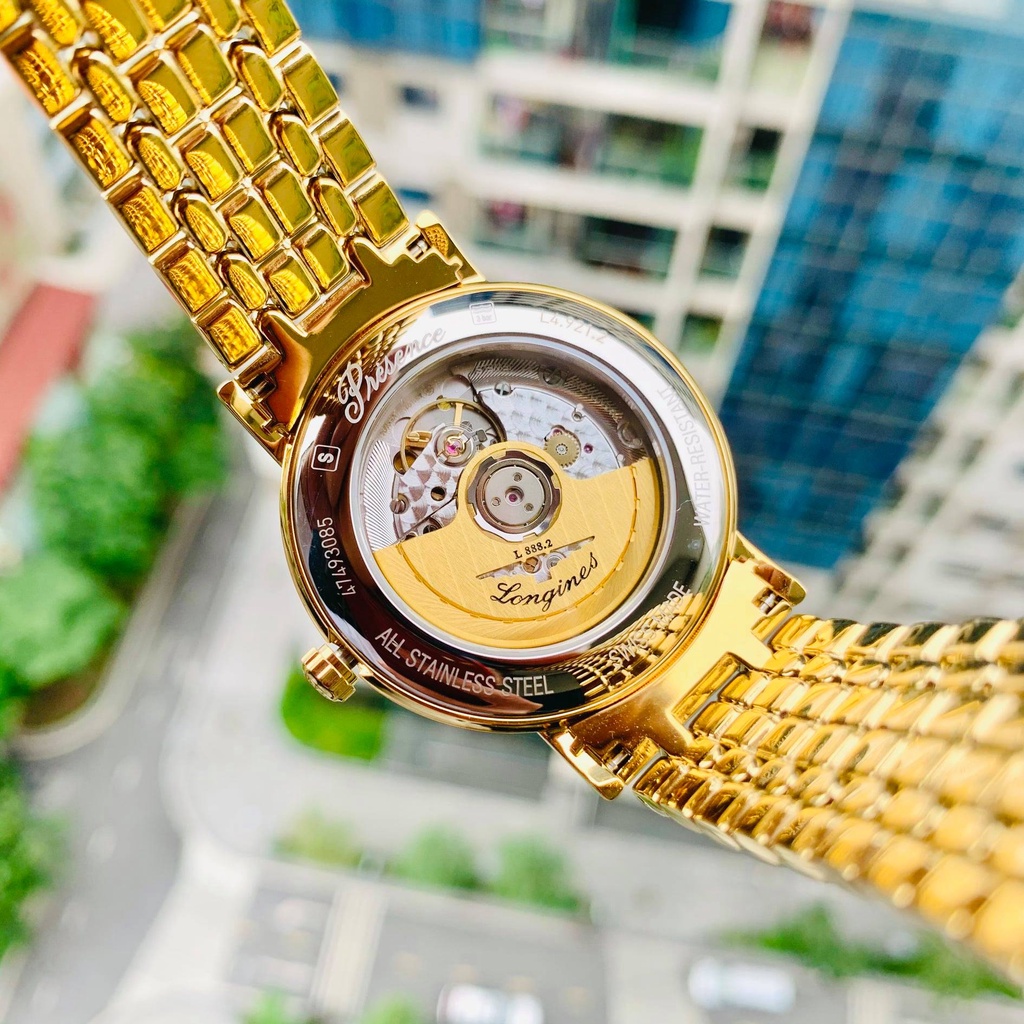 Đồng hồ nam chính hãng Longines Presence Automatic L4.921.2.18.8 - Máy cơ tự động - Kính Sapphire
