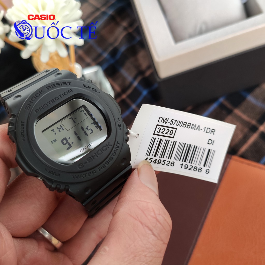 Đồng hồ nam Casio DW-5700BBMA 💖𝐅𝐑𝐄𝐄𝐒𝐇𝐈𝐏💖 Đồng hồ G-Shock Nam DW-5700BBMA-1DR Chính hãng đen huyền bí tráng bạc