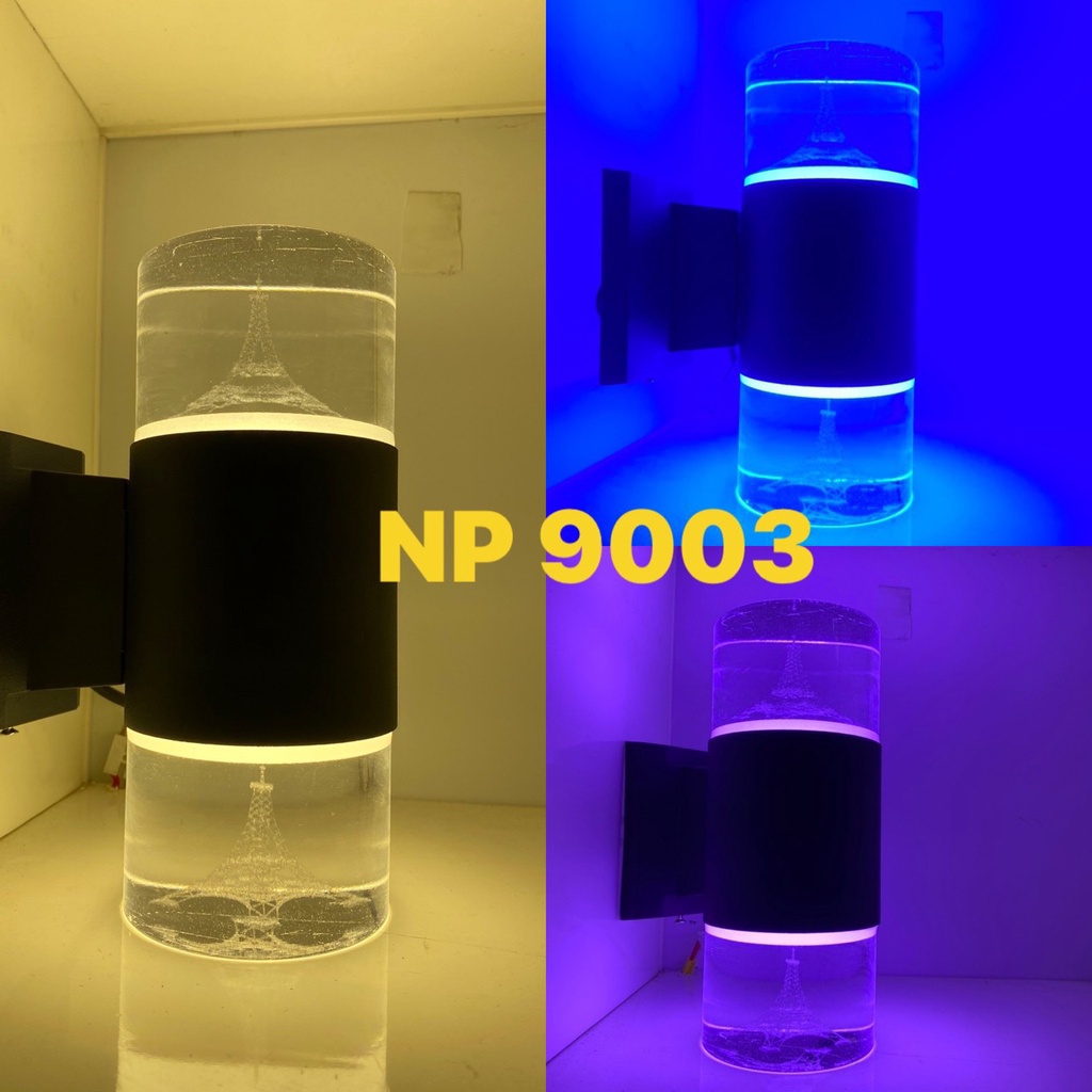 Đèn led trụ Atimol pha lê 2 đầu 3 chế độ màu,7 màu  phi 90 và bộ linh kiện đèn trụ ,đèn chày