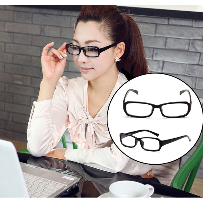 MẮT KÍNH GIẢ CẬN UNISEX GỌNG DẺO MK05 (MÀU ĐEN)