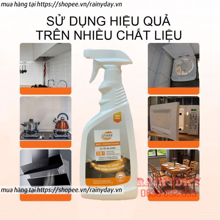 Chai xịt tẩy rửa nhà bếp x2000, bình xịt vệ sinh bếp nhà tắm đa năng lau bếp ga, đồ dùng phòng bếp