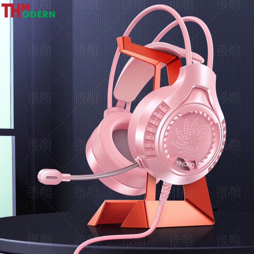 Tai Nghe Chụp Tai Dễ Thương 4 Màu YINOIAO Q7 Gaming Cao Cấp,Có Đèn LED Có Mic,Chống Ồn Êm Tai