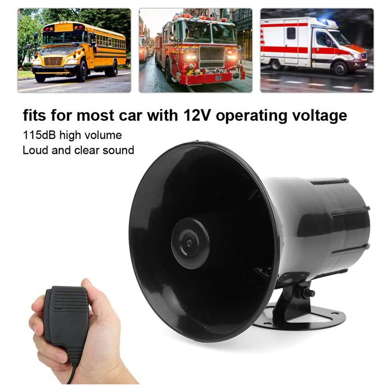 Loa Cảnh Sát 12V 3 Tông Âm Thanh Lớn Có Thể Điều Chỉnh Âm Lượng
